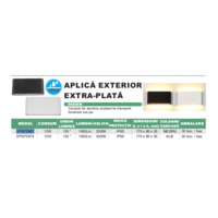 Aplica LED de exterior extra-plata, 6W=40W, 3000K, lumina calda, 540Lm, IP65