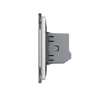 Intrerupator simplu wireless cu touch Livolo din sticla, Serie noua, alb