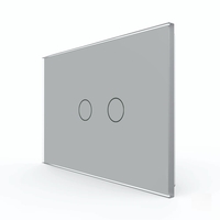 Intrerupator Dublu cu Touch LIVOLO din Sticla – Standard Italian, gri