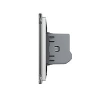 Intrerupator Simplu cu Timer LIVOLO Din Sticla - Serie Noua, gri