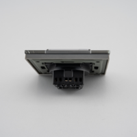 Priza Simpla cu Capac de Protectie cu Rama din Sticla LUXION, gri