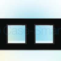 Rama intrerupator cu touch simplu+priza tripla LIVOLO din sticla, negru