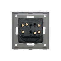 Intrerupator Simplu Cap Cruce Mecanic LUXION cu Rama din Sticla, auriu