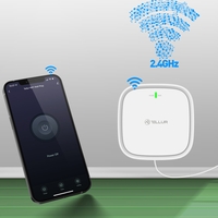 Senzor de gaz Tellur, Conexiune Wi-Fi, 2.4 GHz, Alarma, Notificari