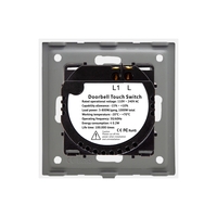 Buton Sonerie cu Touch, cu Revenire, din Sticla LUXION, auriu