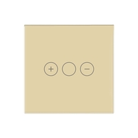 Panou Intrerupator Variator cu Touch Din Sticla LUXION, auriu