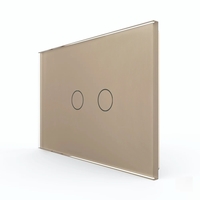 Intrerupator Dublu cu Touch LIVOLO din Sticla – Standard Italian, auriu