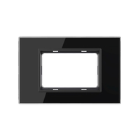 Rama din sticla Livolo standard Italian 3 module - Serie noua, negru