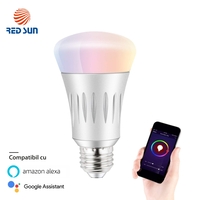 Bec inteligent LED RGB wifi rotund Red Sun, control de pe aplicatie mobila - RS-SLD02-E27