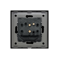 Intrerupator Simplu Cap Scara Mecanic LUXION cu Rama din Sticla, negru