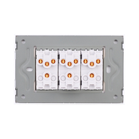 Intrerupator Mecanic 6 Posturi LUXION cu Rama din Sticla, Standard Italian, 3M, auriu