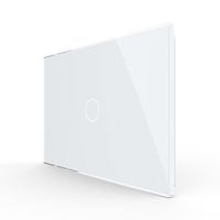 Panou intrerupator simplu cu touch Livolo din sticla, standard Italian - Serie noua, alb
