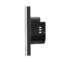 Intrerupator Simplu cu Variator cu Touch din Sticla  LUXION, negru