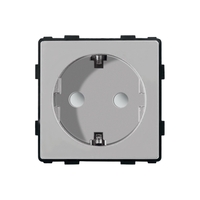 Modul Priza Simpla Fara Rama Din Sticla LUXION, gri