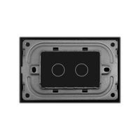 Panou Intrerupator Dublu cu Touch LIVOLO Din Sticla, Standard Italian, negru