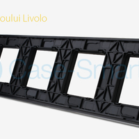 Rama cvintuplu din sticla Livolo, negru