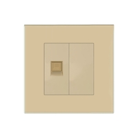 Priza Internet cu Rama din Sticla LUXION, auriu