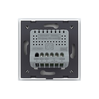 Intrerupator Dublu Cap Scara / Cruce cu Touch LIVOLO cu Rama din Sticla - Protocol Zigbee EC, alb