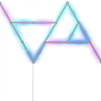 Kit 15 Panouri luminoase Nanoleaf Lines Starter Kit, Iluminare LED RGBW, Wi-Fi, Sincronizare muzica, Compatibil cu asistenti vocali