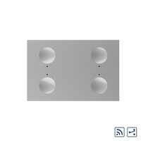 Modul intrerupator cvadruplu cap scara / cap cruce wireless cu touch Livolo standard Italian, Serie noua, gri