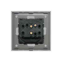 Intrerupator Simplu Cap Scara Mecanic LUXION cu Rama din Sticla, gri