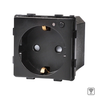 Modul Priza Inteligenta Wi-Fi cu Monitorizare Consum, Fara Rama Din Sticla LUXION, negru