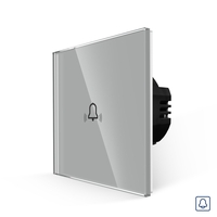 Buton Sonerie cu Touch, cu Revenire, din Sticla LUXION, gri