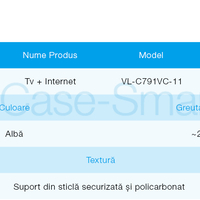 Priza dubla TV + priza internet Livolo cu rama din sticla, auriu