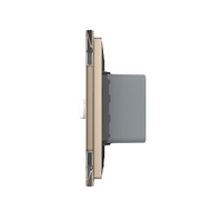 Intrerupator senzor de miscare PIR Livolo cu rama din sticla, auriu