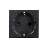 Modul Priza Schuko 2M Luxion, Standard Italian, negru
