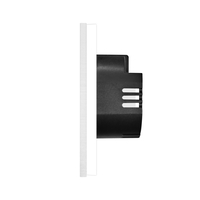 Intrerupator Dublu cu Touch din Sticla si Rama de Aluminiu LUXION, 500W, gri