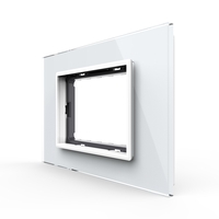 Rama din sticla Livolo standard Italian 3 module - Serie noua, alb