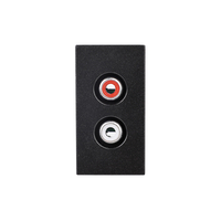 Modul Priza Audio 1M LUXION, Standard Italian, negru