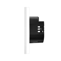 Intrerupator Simplu cu Variator cu Touch din Sticla si Rama de Aluminiu LUXION, gri