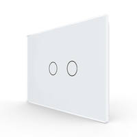 Panou Intrerupator Dublu cu Touch LIVOLO Din Sticla, Standard Italian, alb