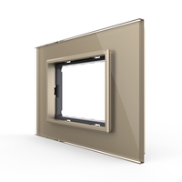 Rama din sticla Livolo standard Italian 3 module - Serie noua, auriu