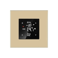 Termostat Wi-Fi pentru incalzirea electrica LUXION cu Rama din Sticla, auriu