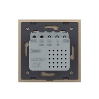 Priza USB-A + USB-C cu Rama Din Sticla LIVOLO - Serie Noua, auriu