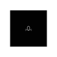 Panou Buton Sonerie cu Touch Din Sticla LUXION, negru