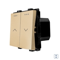 Modul Intrerupator Jaluzele Mecanic LUXION, auriu
