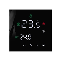 Termostat Wi-Fi pentru incalzirea termica pe gaz BeOk TGW60-WIFI-WPB, negru