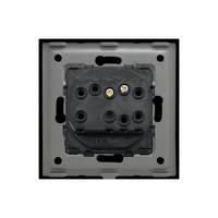 Buton de Sonerie Mecanic LUXION cu Rama din Sticla, negru