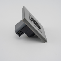 Priza Simpla + USB-A + USB-C LUXION cu Rama din Sticla, gri