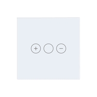 Panou Intrerupator Variator cu Touch Din Sticla LUXION, alb