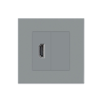 Priza HDMI cu Rama din Sticla LUXION, gri