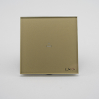 Buton Sonerie cu Touch, cu Revenire, din Sticla LUXION, auriu