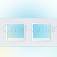 Rama priza cvadrupla Livolo din sticla, alb