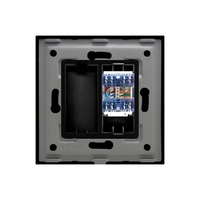 Priza Internet cu Rama din Sticla LUXION, negru