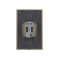 Intrerupator Simplu cu Touch Livolo cu Rama Din Sticla 1M - Serie Noua, auriu