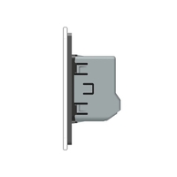 Intrerupator Simplu cu Variator si Touch LIVOLO din Sticla - Protocol ZigBee EC, gri